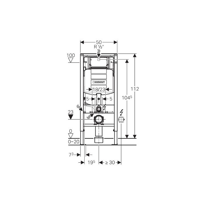 Stelaż WC Geberit Duofix , 112 cm, 111.320.00.5