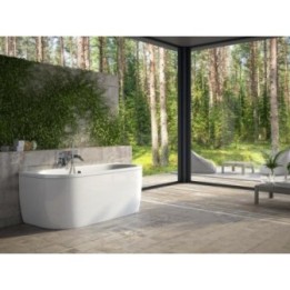 Wanna wolnostojąca przyścienna Besco Vista 160x75cm biała WKV-160-WS