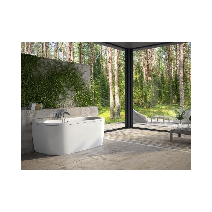 Wanna wolnostojąca przyścienna Besco Vista 170x75cm biała WKV-170-WS