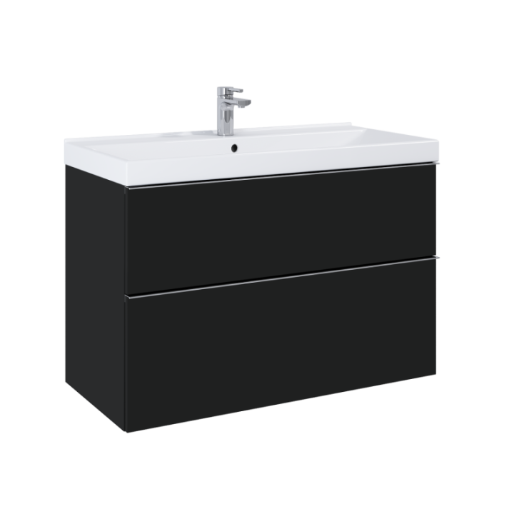 Szafka podumywalkowa ELITA LOOK 100 2S 100x63.5x44.9 cm BLACK MATT 168107