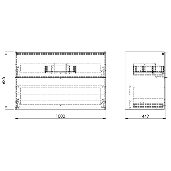 Szafka podumywalkowa ELITA LOOK 100 2S 100x63.5x44.9 cm BLACK MATT 168107