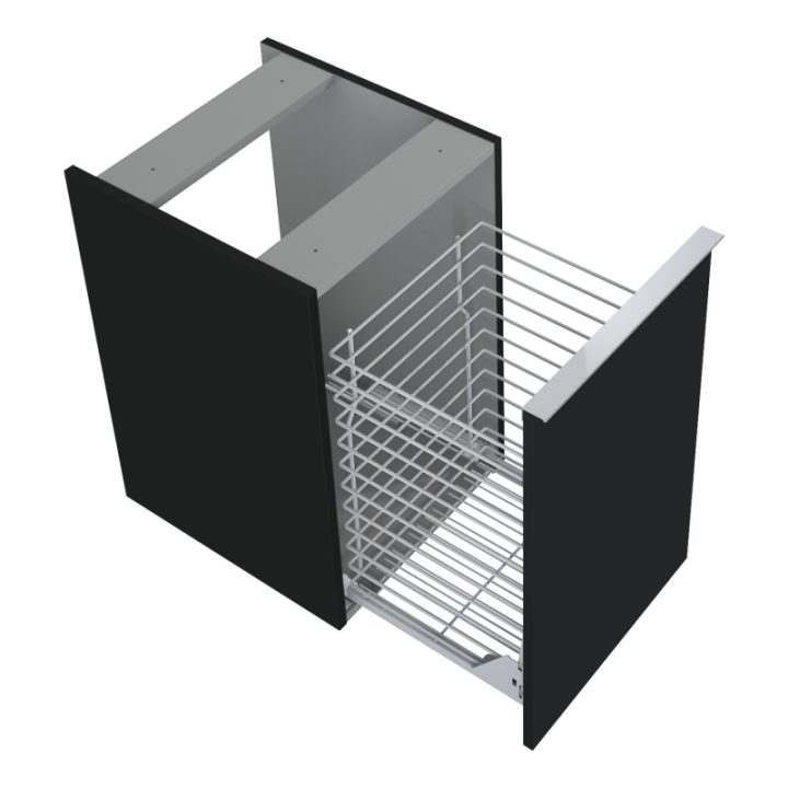 Komoda z koszem cargo ELITA LOOK 40x63.5x44.9 cm black matt 168113