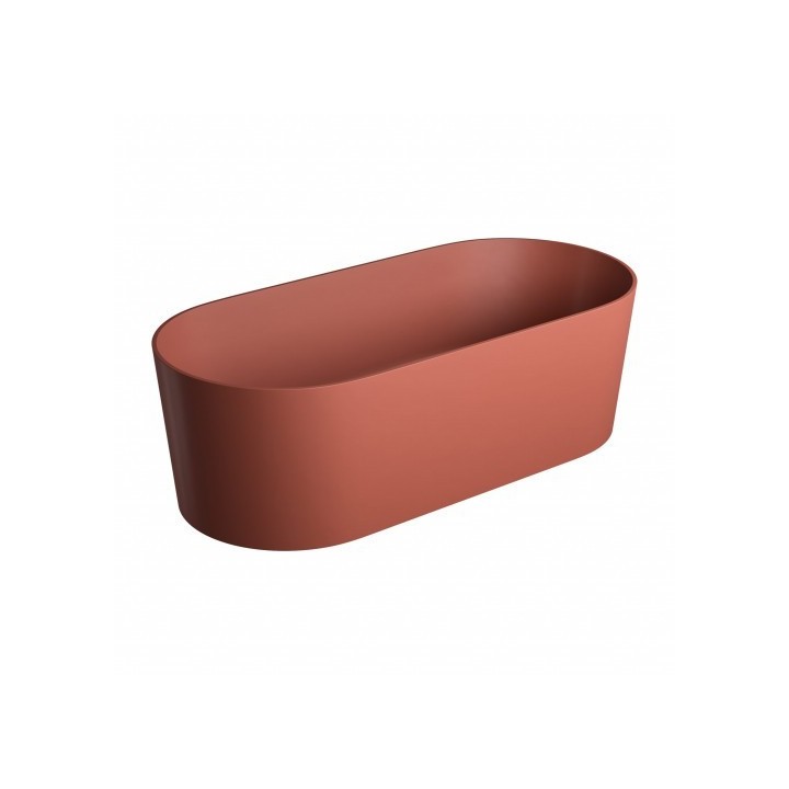 Wanna wolnostojąca Omnires Ovo 160 x 75 cm terracotta OVOWWTE