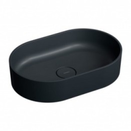 Umywalka nablatowa Omnires Ovo M+ 55x36cm black lava OVOUNBLV