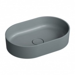Umywalka nablatowa Omnires Ovo M+ 55x36cm ash grey OVOUNAG