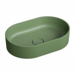Umywalka nablatowa Omnires Ovo M+ 55x36cm olive OVOUNOL