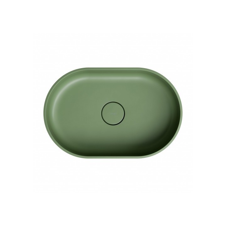 Umywalka nablatowa Omnires Ovo M+ 55x36cm olive OVOUNOL
