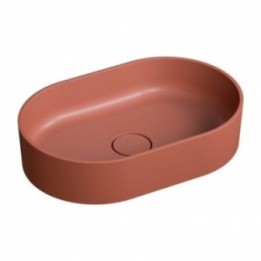 Umywalka nablatowa Omnires Ovo M+ 55x36cm terracotta OVOUNTE