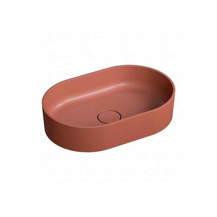 Umywalka nablatowa Omnires Ovo M+ 55x36cm terracotta OVOUNTE