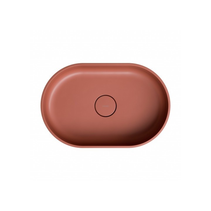 Umywalka nablatowa Omnires Ovo M+ 55x36cm terracotta OVOUNTE