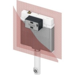 Stelaż WC TECEbox spłuczka Octa II 8 cm, do montażu ceramiki stojacej WC, z siatką zbrojeniową wysokość montażowa 1075 mm 937050