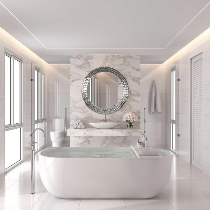 OKRĄGŁE LUSTRO GIERADESIGN AURORA 70CM SILVER AURO/S/70
