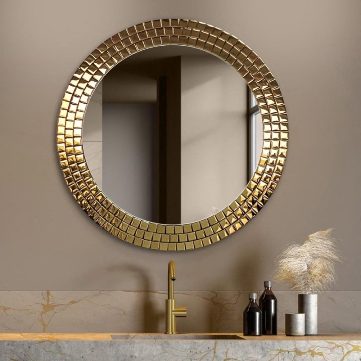 OKRĄGŁE LUSTRO GIERADESIGN AURORA 60CM GOLD AURO/G/60