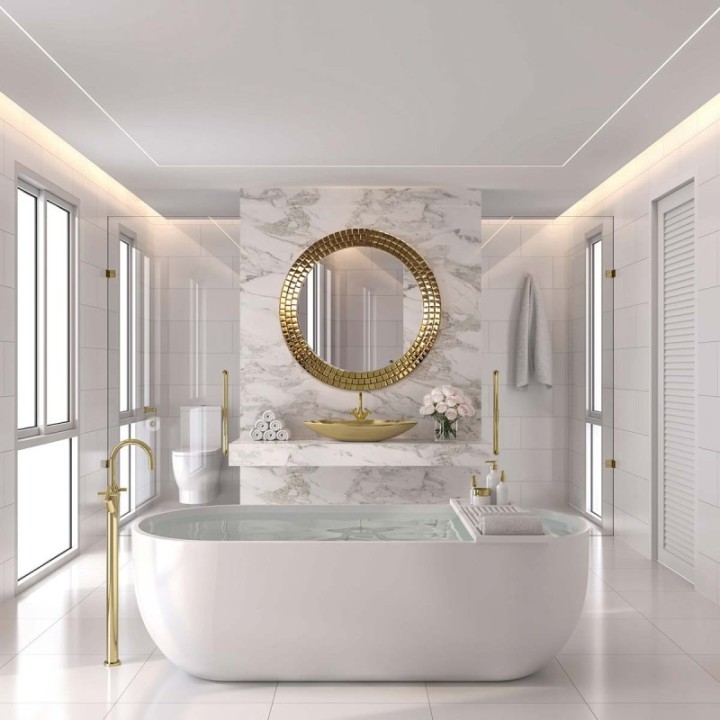 OKRĄGŁE LUSTRO GIERADESIGN AURORA 60CM GOLD AURO/G/60