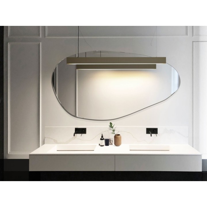 LUSTRO GIERADESIGN PLAMA NO.1 64X120CM O ORGANICZNYM KSZTAŁCIE PLA/1/64x120