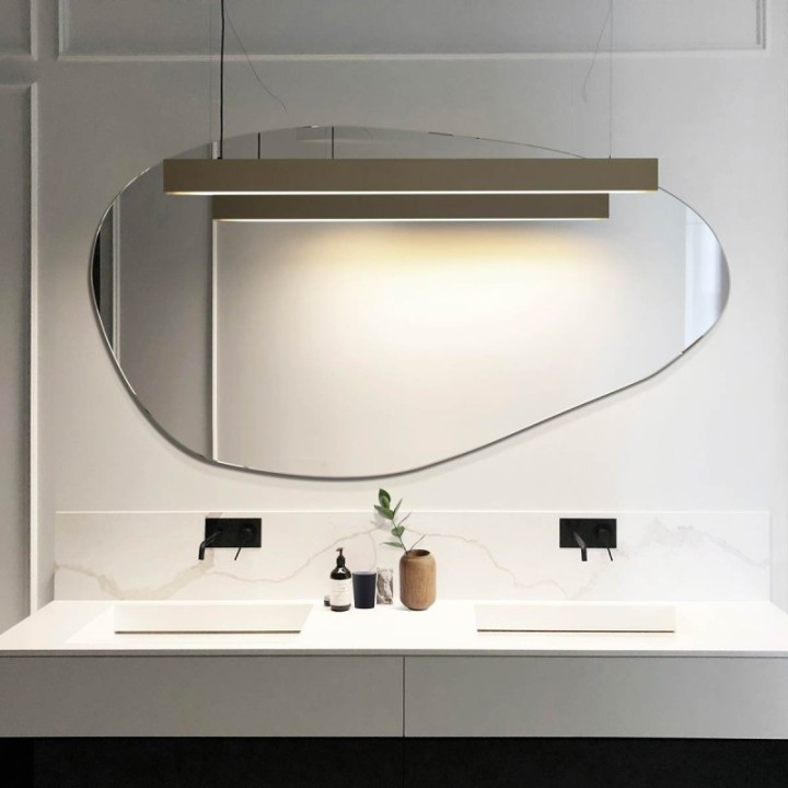 LUSTRO GIERADESIGN PLAMA NO.1 85X160CM O ORGANICZNYM KSZTAŁCIE PLA/1/85x160