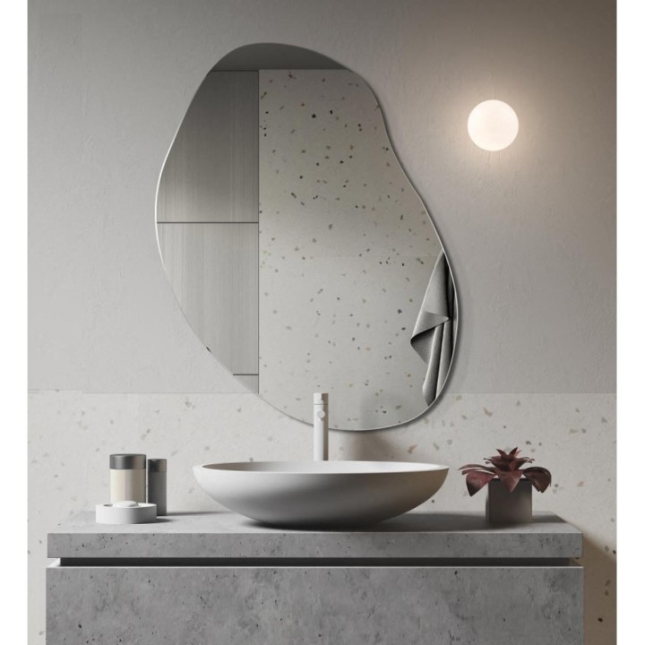 LUSTRO GIERADESIGN PLAMA NO.3 70X89CM O ORGANICZNYM KSZTAŁCIE PLA/3/70x89