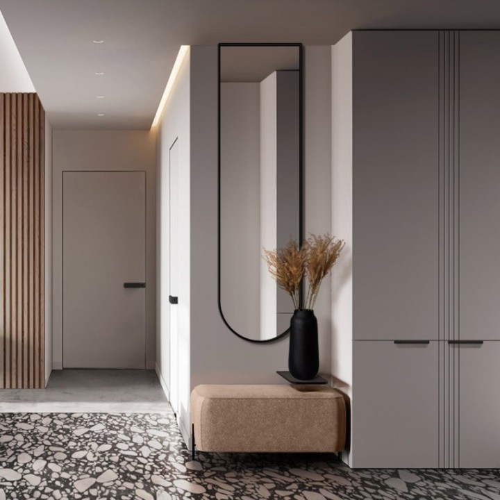 LUSTRO PORTAL CZARNE 50x160cm GieraDesign POR/SL/B/50x160