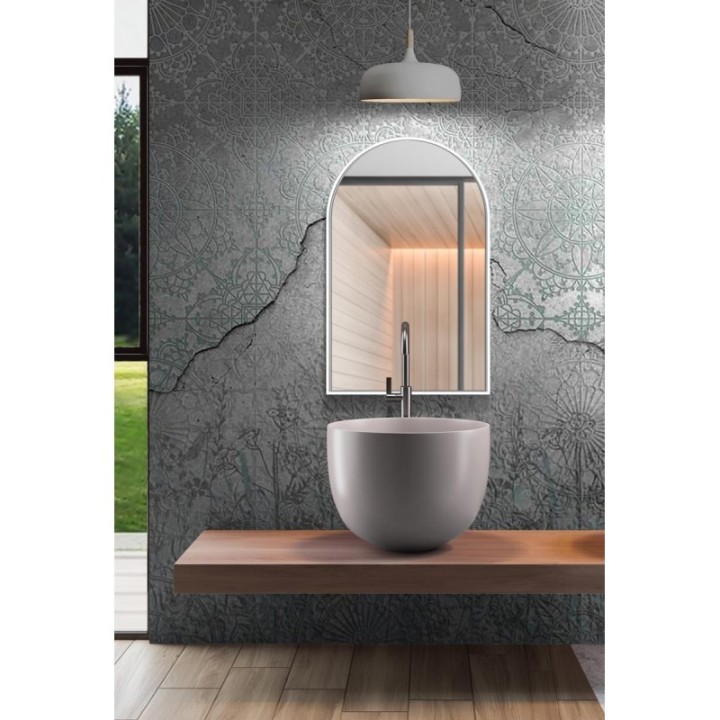 LUSTRO GIERADESIGN PORTAL 70X110CM ŁUKOWE BIAŁE POR/SL/W/70x110