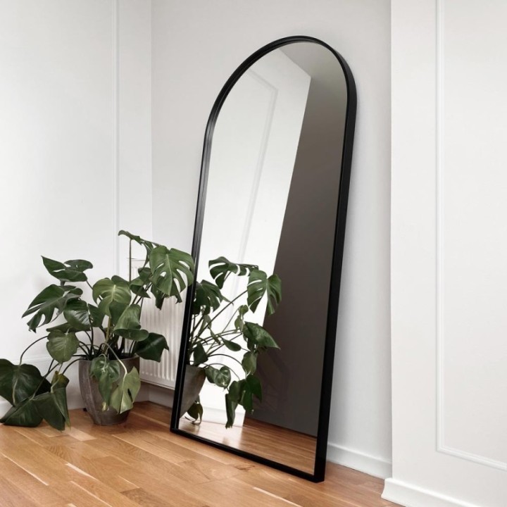 LUSTRO STOJĄCE GIERADESIGN PORTAL 60X150CM CZARNE Z ŁUKIEM POR/ST/B/60x150