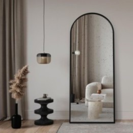 LUSTRO STOJĄCE GIERADESIGN PORTAL 80X170CM CZARNE Z ŁUKIEM POR/ST/B/80x170
