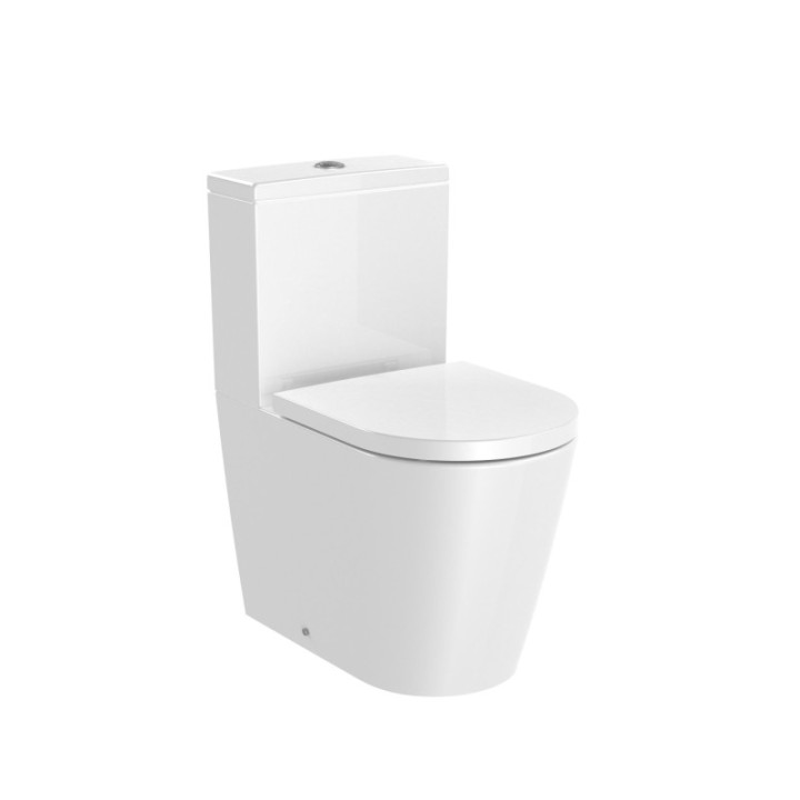 Miska WC ROCA INSPIRA ROUND do kompaktu Rimless o/podwójny 600mm biały A342529000