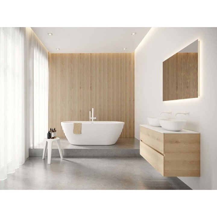 Wanna 180x84 cm RIHO INSPIRE VELVET biała/czarna mat B085001220