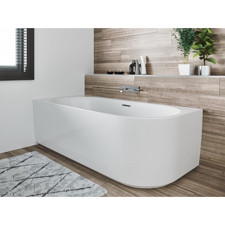 Wanna 184x84 cm RIHO DESIRE VELVET prawa biała/czarna mat B087001220