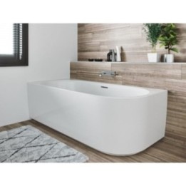 Wanna 184x84 cm RIHO DESIRE VELVET lewa biała/czarna mat B088001220