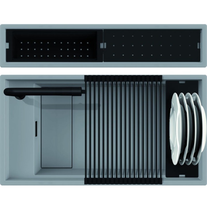 ROLMATA 44CM ELLECI QUADRA, ZEN, DIALOGO CZARNA ARS013BK
