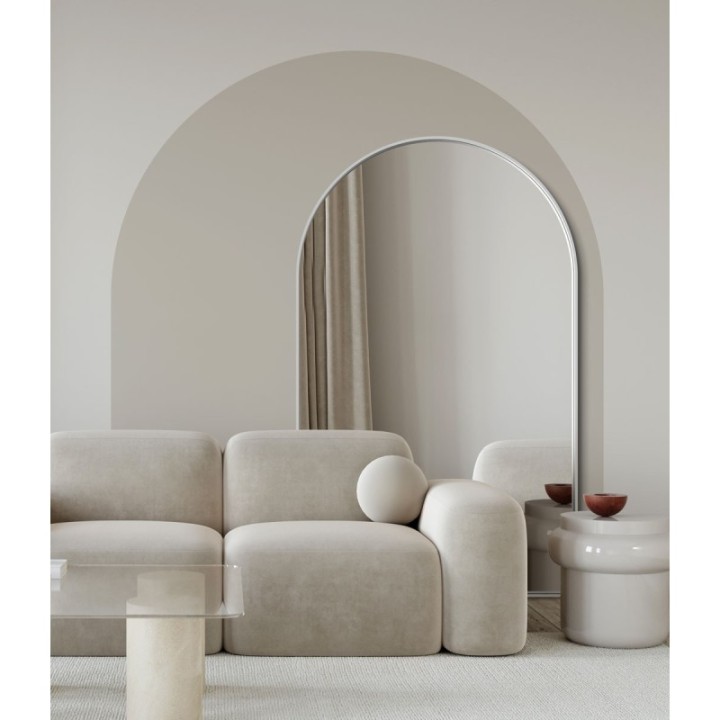 LUSTRO STOJĄCE GIERADESIGN PORTAL 80X170CM BIAŁE Z ŁUKIEM POR/ST/W/80x170