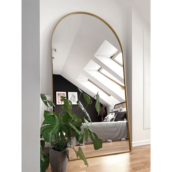 LUSTRO STOJĄCE GIERADESIGN PORTAL 80X170CM ZŁOTE Z ŁUKIEM POR/ST/G/80x170