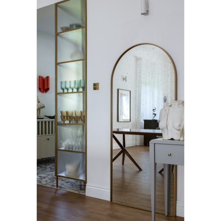 LUSTRO STOJĄCE GIERADESIGN PORTAL VINTAGE 60X150CM ZŁOTE Z ŁUKIEM POR/ST/VIN/G/60x150