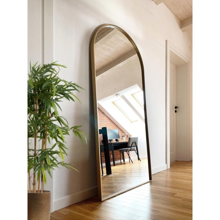 LUSTRO STOJĄCE GIERADESIGN PORTAL VINTAGE 70X160CM ZŁOTE Z ŁUKIEM POR/ST/VIN/G/70x160