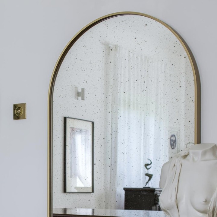 LUSTRO STOJĄCE GIERADESIGN PORTAL VINTAGE 80X170CM ZŁOTE Z ŁUKIEM POR/ST/VIN/G/80x170