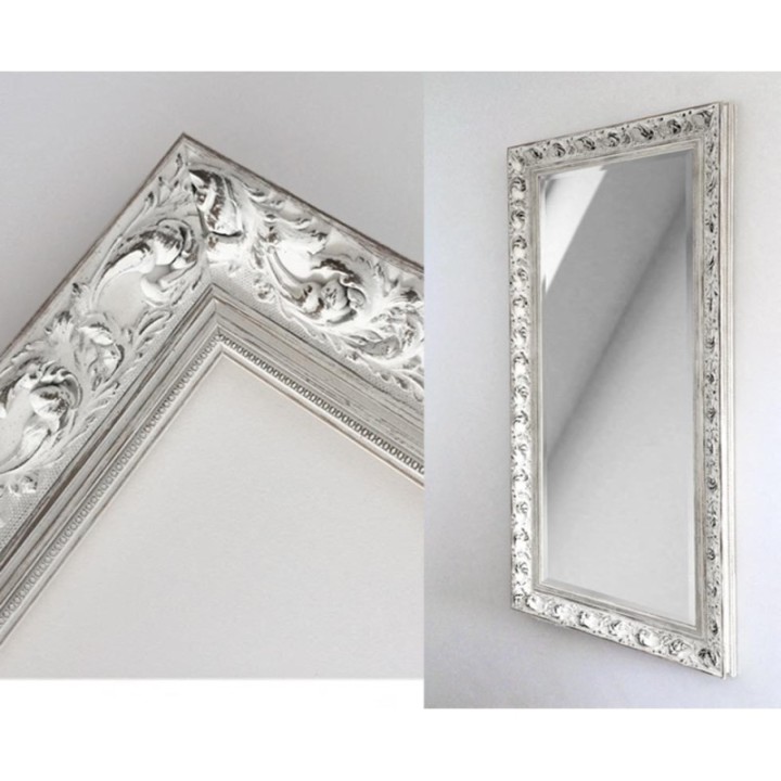 LUSTRO PROWANSJA – W BIAŁEJ POSTARZANEJ RAMIE 80x100cm GieraDesign PRW/W/80x100