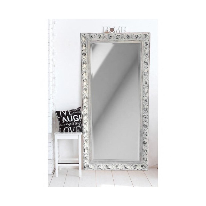 LUSTRO PROWANSJA – W BIAŁEJ POSTARZANEJ RAMIE 80x100cm GieraDesign PRW/W/80x100
