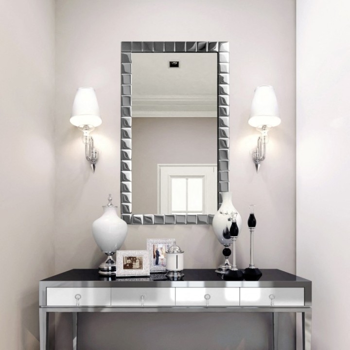 LUSTRO GIERADESIGN QUADRUM OK. 63X160CM SREBRNA RAMA QDR/13x33k