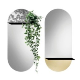 LUSTRO GIERADESIGN NOVI ZŁOTE 60x125CM Z METALOWĄ PÓŁKĄ NOV/P/G/60x125