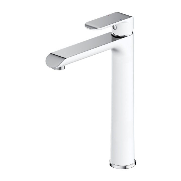 Bateria umywalkowa wysoka OMNIRES SACRAMENTO chrom/biały SC2312CRB