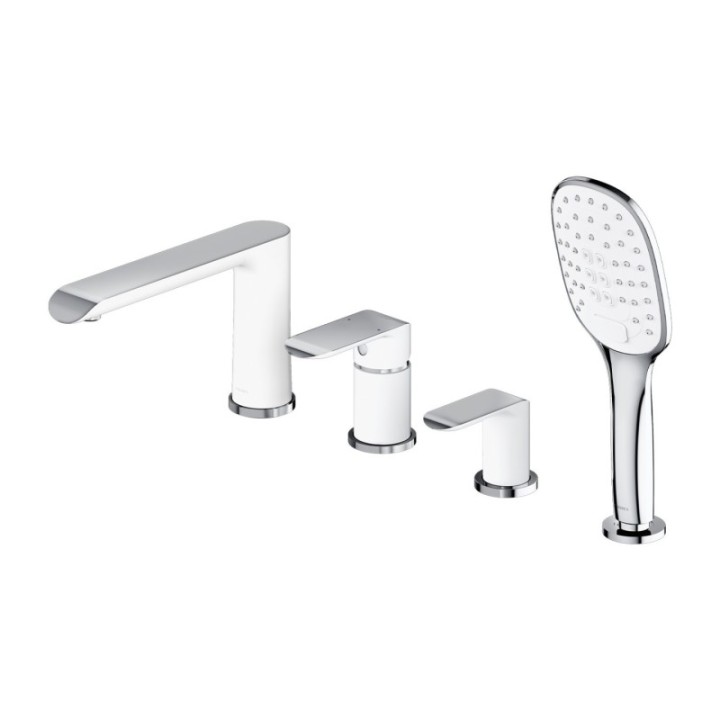 Bateria wannowa 4-otworowa OMNIRES SACRAMENTO chrom/biały SC2332CRB