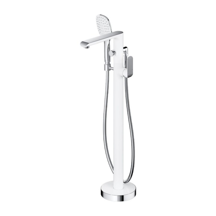 Bateria wannowa wolnostojąca OMNIRES SACRAMENTO chrom/biały SC2333XCRB