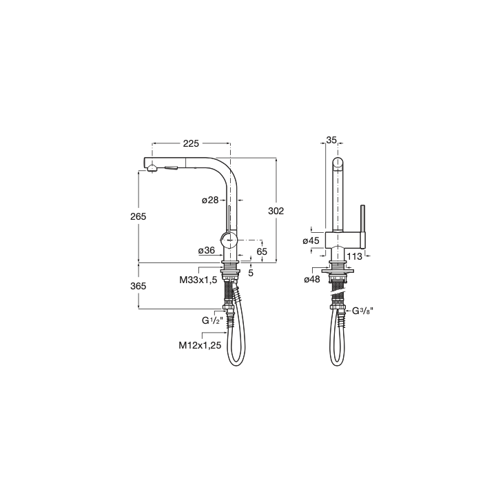 Bateria zlewozmywakowa ROCA ONA chrom A5A851FC00