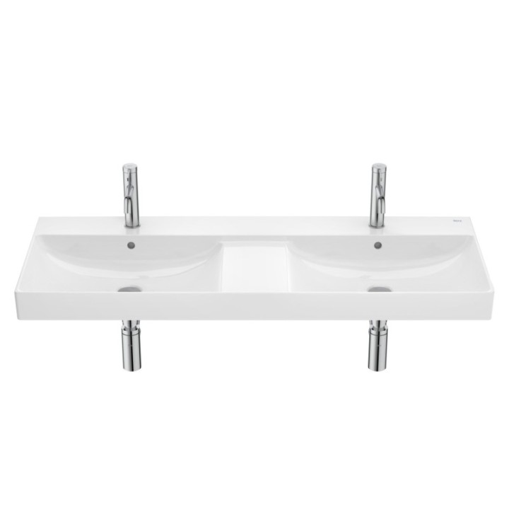 Umywalka ścienna podwójna 120x46x16 cm ROCA ONA biała A32768B000