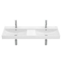 Umywalka ścienna podwójna 120x46x16 cm ROCA ONA supraglaze A32768BS00