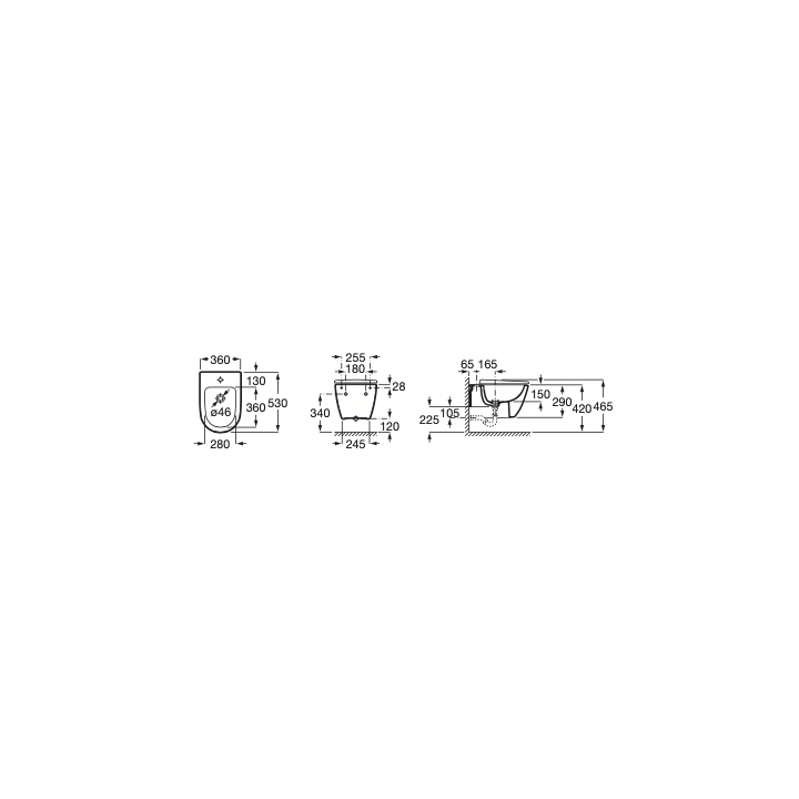 Bidet podwieszany ROCA ONA biały A357685000