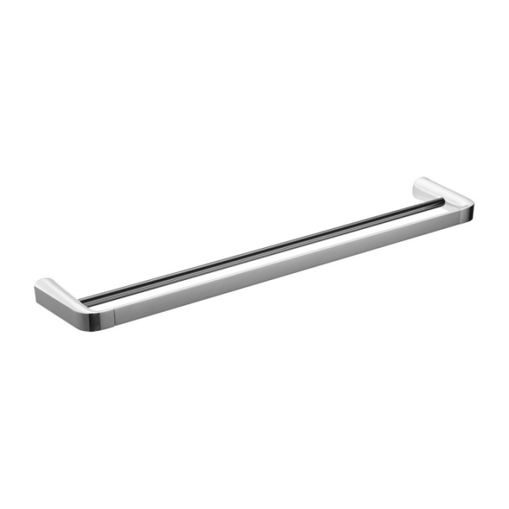 Wieszak na ręcznik podwójny 64 cm OMNIRES SACO chrom/biały SA54226CRB
