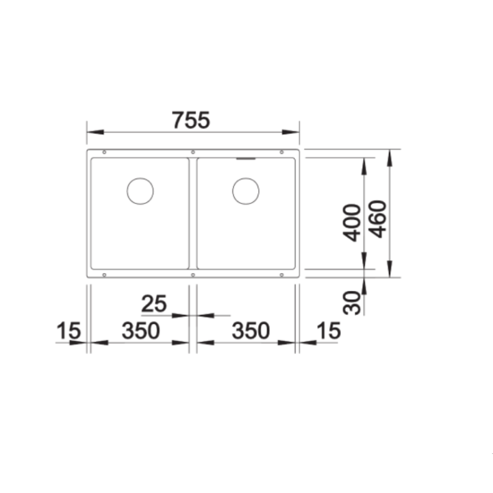 Komora podwieszana BLANCO SUBLINE 350/350-U SILGRANIT KAWOWY 523583