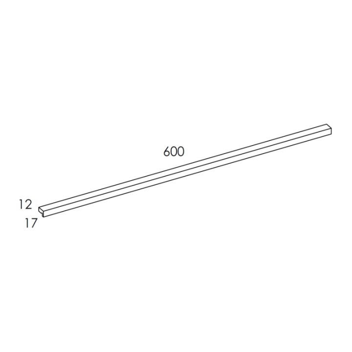 UCHWYT ELITA KWADRO PLUS 60CM BLACK 1 SZT 167904