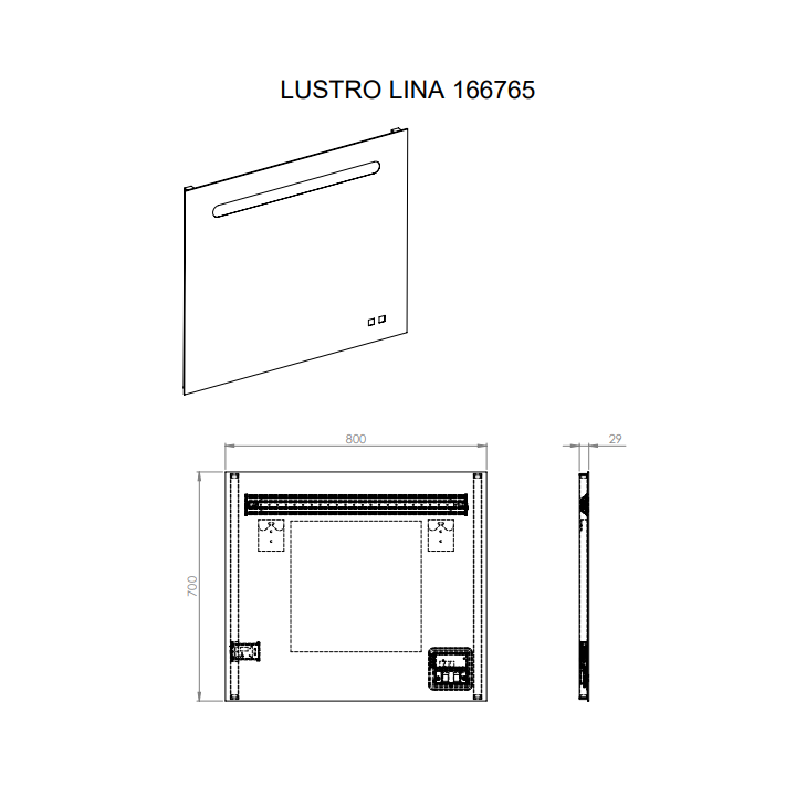 LUSTRO LED ELITA LINA 80 166765